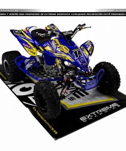 Adhesivos Quad Yamaha YFZ 450 Line Up Azul Amarillo