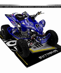 Adhesivos Quad Yamaha YFZ 450 Line Up Azul Gris