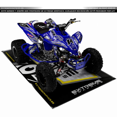 Adhesivos Quad Yamaha YFZ 450 Line Up Azul Gris