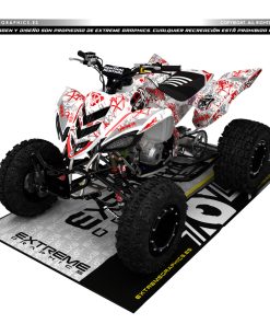 Adhesivos Quad Yamaha Raptor 700 Grafiti Rojo