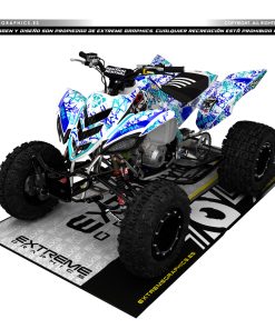 Adhesivos Quad Yamaha Raptor 700 Grafiti Turquesa