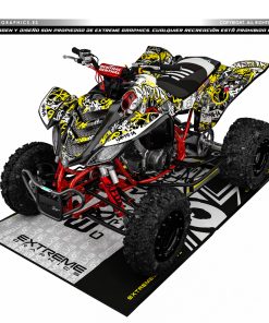 Adhesivos Quad Yamaha Raptor 660 Graffiti Amarillo