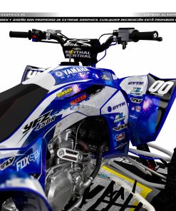 Alternative view of Adhesivos Quad Yamaha YFZ 450R Diseño Galaxy Blanco