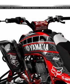 Alternative view of Adhesivos Quad Yamaha Raptor 660 Galaxy Rojo