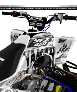 Alternative view of Adhesivos Quad Yamaha YFZ 450 Big Yamaha Blanco