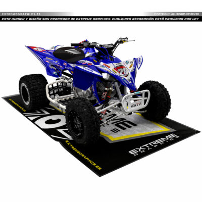 Adhesivos Quad Yamaha YFZ 450R Diseño Clean Azul