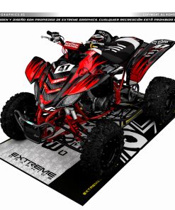Adhesivos Quad Yamaha Raptor 660 Minimal Rojo