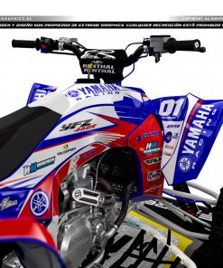 Alternative view of Adhesivos Quad Yamaha YFZ 450R Diseño Race Rojo