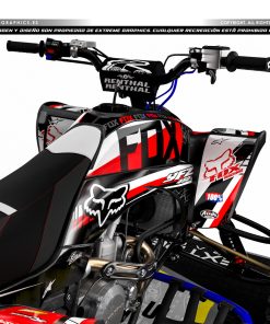 Alternative view of Adhesivos Quad Yamaha YFZ 450 Fox Rojo