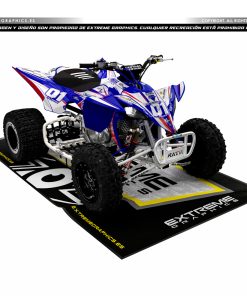 Adhesivos Quad Yamaha YFZ 450R Diseño Race Rojo