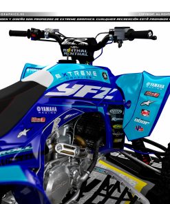 Alternative view of Adhesivos Quad Yamaha YFZ 450R Diseño ATS Turquesa