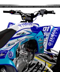 Alternative view of Adhesivos Quad Yamaha YFZ 450R Diseño Race Turquesa