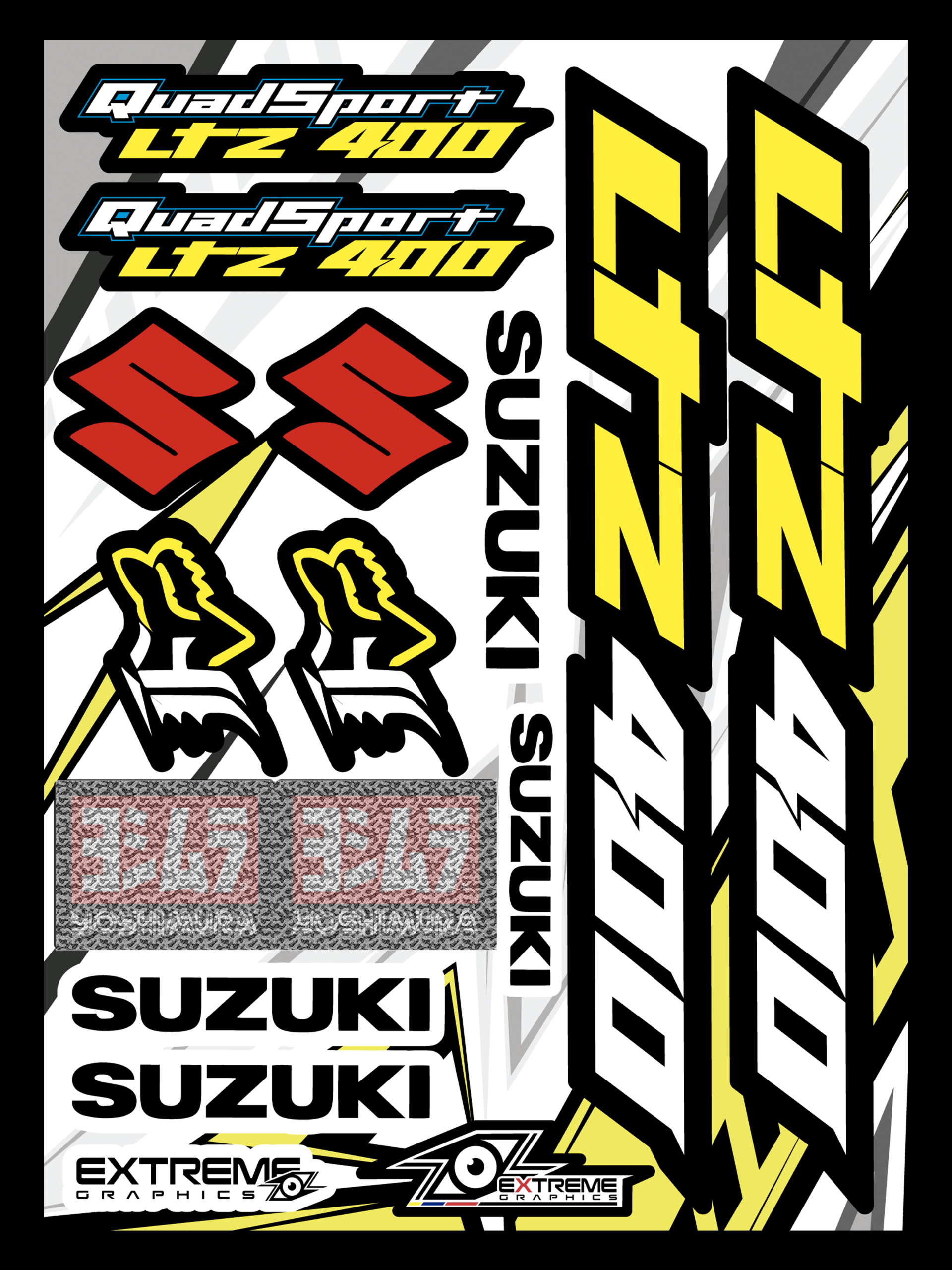 Lámina adhesivos EXTREME suzuki ltz 400