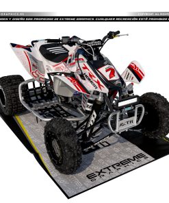 Adhesivos Quad Honda TRX 450 Fox Blanco