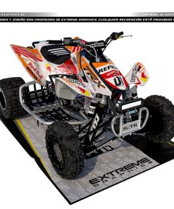 Adhesivos Quad Honda TRX 450 Repsol Blanco