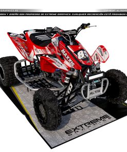 Adhesivos Quad Honda TRX 450 Rojo Blanco