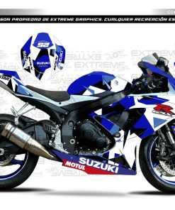 Adhesivos Moto Suzuki GSXR 600 750 2008-2010 Camo Azul
