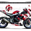 Adhesivos Moto Suzuki GSXR 600 750 2008-2010 Camo Rojo