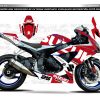 Adhesivos Moto Suzuki GSXR 600 750 2008-2010 Extreme Rojo