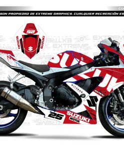 Adhesivos Moto Suzuki GSXR 600 750 2008-2010 Extreme Rojo