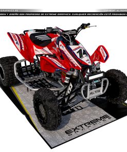 Adhesivos Quad Honda TRX 450 Diseño 06 Fourtrax Rojo