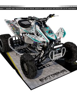 Adhesivos Quad Honda TRX 450 Broke Turquesa