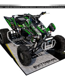 Adhesivos Quad Honda TRX 450 Line Negro-Verde