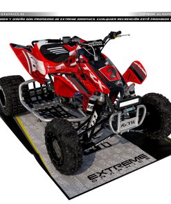 Adhesivos Quad Honda TRX 450 Fox Rojo