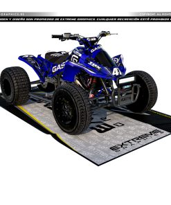 Adhesivos Quad Gas Gas Camo Azul Blanco