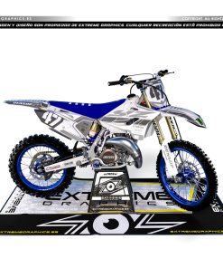 Adhesivos Moto Yamaha YZ CLEAN blanco gris
