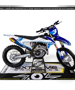 Adhesivos Moto KTM Minimal blanco azul