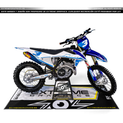 Adhesivos Moto KTM Minimal blanco azul