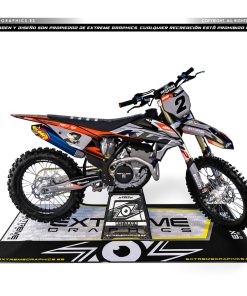 Adhesivos Moto KTM POP naranja gris