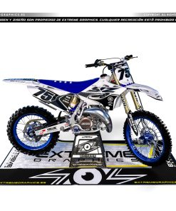 Adhesivos Moto Yamaha YZ BICOLOR blanco negro