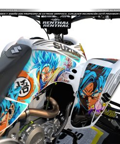 Alternative view of Adhesivos Quad Suzuki LTZ 400 Dragon Ball Blanco