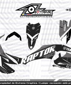 Adhesivos Quad Yamaha Raptor 350 | Big negro blanco