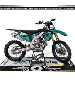 Adhesivos Moto Kawasaki | Extreme negro turquesa
