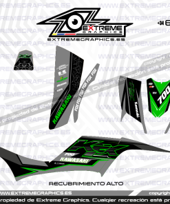 Alternative view of Adhesivos Quad Kawasaki KFX 700| Race Gris