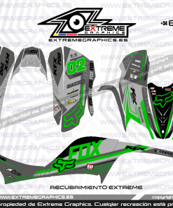 Adhesivos Quad Kawasaki KFX 700| Fox Gris