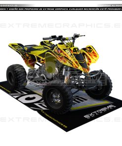 Adhesivos Quad Suzuki LTZ 400 Llamas Amarillo
