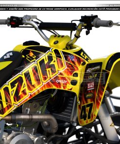 Alternative view of Adhesivos Quad Suzuki LTZ 400 Llamas Amarillo