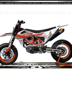 KIT ADHESIVOS KTM SMCR 690 Minimal Blanco