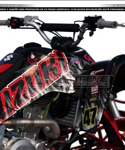 Alternative view of Adhesivos Quad Suzuki LTZ 400 Llamas Negre