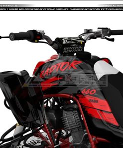 Alternative view of Adhesivos Quad Yamaha Raptor 660 Restyling Rojo
