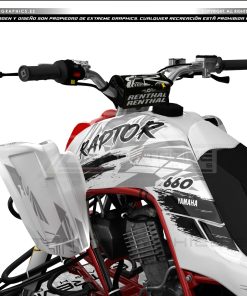 Alternative view of Adhesivos Quad Yamaha Raptor 660 Restyling Blanco