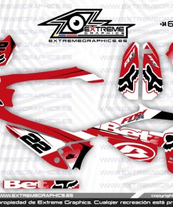 Adhesivos Moto Beta 50 Fox Racing Rojo