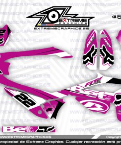 Adhesivos Moto Beta 50 Fox Racing Rosa