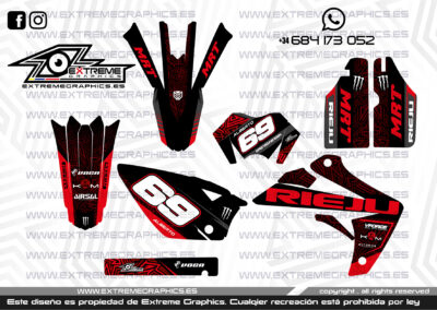 Adhesivos Moto Rieju MRT Extreme Rojo