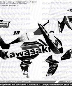 Adhesivos Moto Kawasaki Z750 Track Blanco