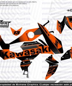 Adhesivos Moto Kawasaki Z750 Track Naranja